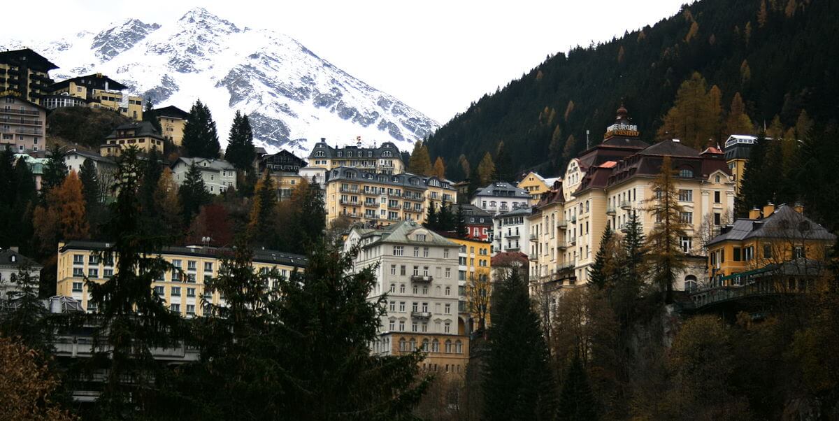 The village of Bad Gastein in the central part of the Alps Bad Gastein Village